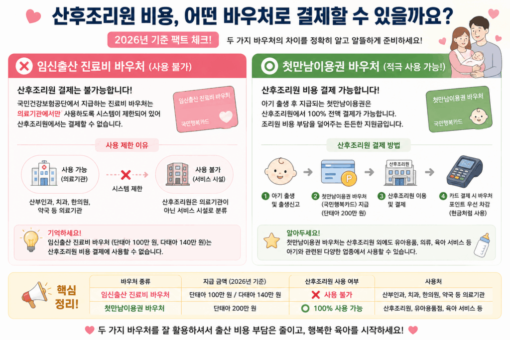 산후조리원 비용 건강보험 연계 바우처