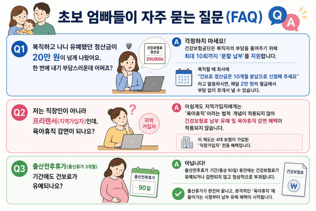 육아휴직 건보료 납부 유예 및 감면 신청방법